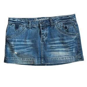 Y2K American Eagle Micro Mini Skirt Womens 10 Cotton Boho Indie Elena Bella